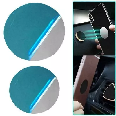 1pc Metal Plate Disc Phone Holder Car Mount Sticker Magnetic Self Adhesive • $1.95
