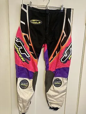 Vtg 1990’s JT Racing Power Series Neon Motocross Pants Men’s 38 Made With Kevlar • $150