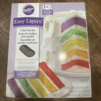 Wilton Easy Layers Cake Pan Set Of 5 2105-0112 • $17.75