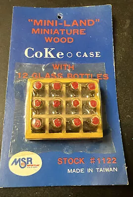 Coca Cola MSR MINI-LAND COKE WOOD CASE WITH 12 PACK. VINTAGE • $14.89