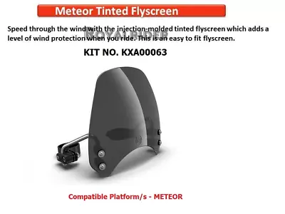 Fits Royal Enfield  TINTED FLY SCREEN  For METEOR 350 With Express Shipping • $48.60