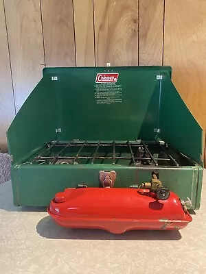 Vintage Coleman 425E Camp Stove 2 Burner 11/1973 Tested • $58.21