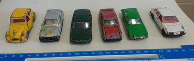 £11.99 • Buy 6 Vintage Corgi Diecast Toy Cars Citreon 2CV Vauxhall Nova Ford Capri Buick