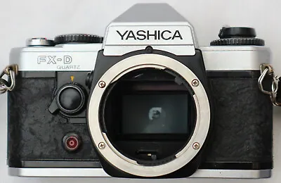 Vintage Yashica FX-D Quartz 35mm SLR Camera Silver Body Only • £24.99