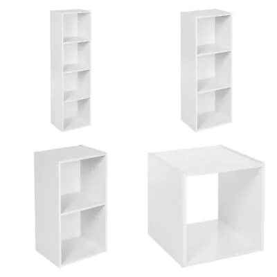 £19.95 • Buy 2, 3, 4 Tier Wooden Bookcase Shelving Display Shelves Storage Unit Wood Shelf
