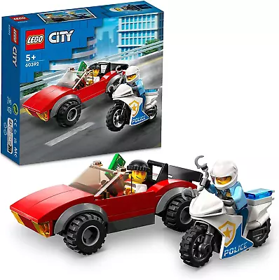 LEGO City Police Bike Car Chase 60392 Building Toy Playset For Kids Aged 5+ Who • $13.99