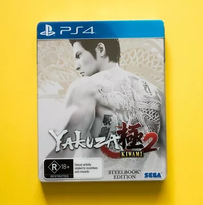 Yakuza Kiwami 2 - PS4 Playstation 4 STEELBOOK - NEAR NEW! • $175