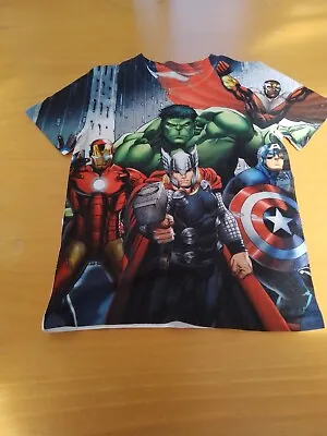 £1.99 • Buy Boys Avengers Marvel T Shirt Chest 23  Ex Condition