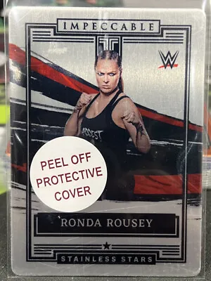 2022 Panini Impeccable WWE Ronda Rousey Stainless Stars 8/99 • $149.99