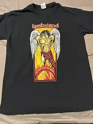 Vintage Lamb Of God - As Palaces Burn Adult Mens T-Shirt Medium 2004 • $10