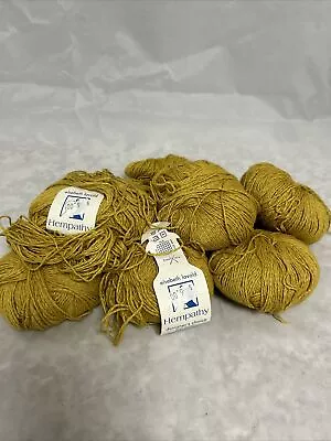 Elsebeth Lavold 9 Balls Mustard Yellow Hempathy Yarn Hemp Cotton Modal Blend • $99