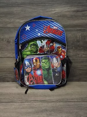 Avengers Backpack 17  And Insulated Lunch Bag Hulk Iron MaMarvel School Set • $20