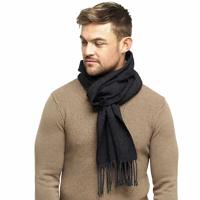 Mens Fine Soft Herringbone Textured Weave Scarf By RJM • £5.99