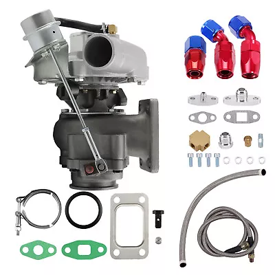 T04e T3 A/r .63 400+hp Stage Iii Boost Turbocharger+wg+oil Feed+drain Line • $137.99