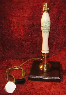 Vintage Hand Pull Beer Pump Handle Table Lamp John Smith`s Magnet Ales Bar Light • £124.99