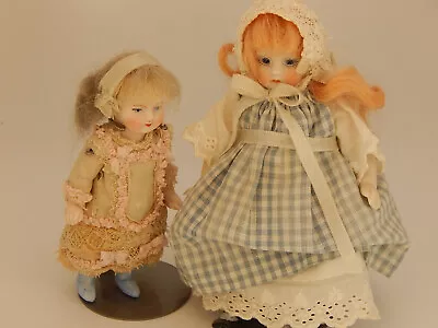 Vintage Porcelain Miniature Doll Pair Twins ? • $27.99