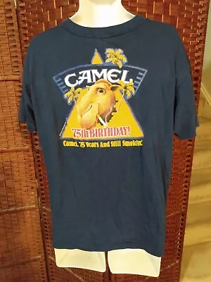 Vintage Camel Cigarettes 75th Anniversary T Shirt 80s Single Stitch XL • $14.52