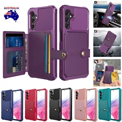 For Samsung A04S A13 A14 A34 A32 A54 A73 5G Magnetic Wallet Card Slot Case Cover • $15.19