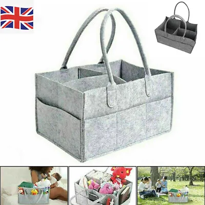 £6.49 • Buy Baby Diaper Organizer Storage Box Caddy Felt Changing Nappy Kids Carrier Bag UK