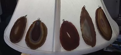 AGATE Slices Six  All Polished For Jewelry Wind Chimes Mosaics Crafters • $20