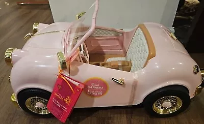 Our Generation Retro Car Pink Convertible For 18  Doll American Girl Lights  • $169.99