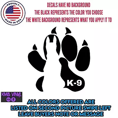 Car Window Decal Truck Outdoor Sticker K9 Task Force Police Swat Military Train • $3.90