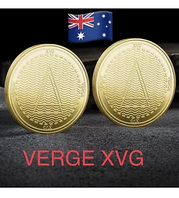 Verge XVG  Gold Plated Coin Like Shiba Ethereum Bitcoin Dodgecoin Aus Stock • $4.29