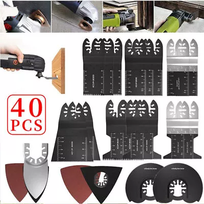 40PCS Oscillating Saw Blades Multi Tool Accessories Metal Wood For Makita Dewalt • £13.88