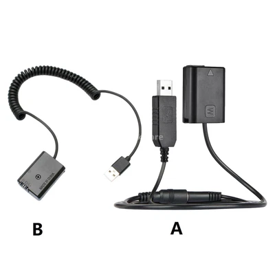 $29.99 • Buy Np-Fw50 Dummy Battery Adapter USB DC Coupler Kit Charger For Sony A300 A6300