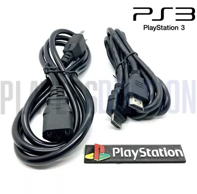 Sony PlayStation 3 Power Cord And Hdmi Cable PS3 FAT Power Cable FAST SHIPPING • $10.99