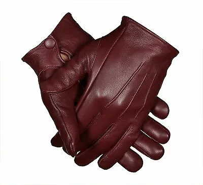 Men'S Real Leather Driving Gloves Winter Biker Costume Cosplay Dress Riding • $19.99