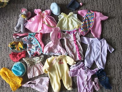 DOLL CLOTHES LOT OF 18 12  14  Berenguer Corolle Baby Fisher Price Baby Alive • $7.99