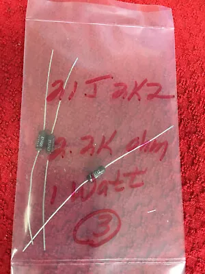 21j2k2  Ohmite  2.2k Ohm   1 Watt Resistors 3 Pcs • $1.80