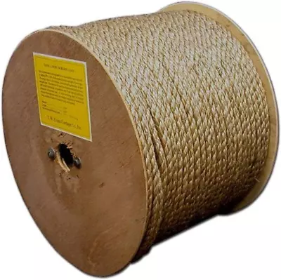 T.W Evans Cordage 25-044 1/2-Inch By 150-Feet Pure Number-1 Manila Rope Reel • $77.70