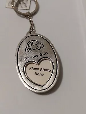 Proud Dad Photo Frame Keychain Charm • $9
