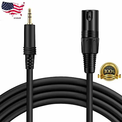 6 Ft 3.5mm Jack To XLR 3 Pin Male Stero Audio Cord Microphone Mic Cable • $5.48