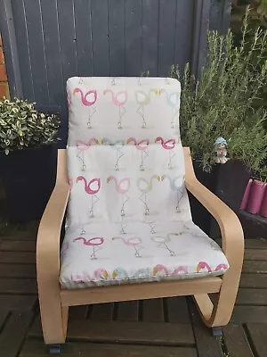 Ikea Poang Kids Chair Cover Slipcover Replacement Cover Cushion Washable • £22