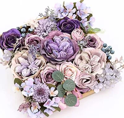 Artificial Flowers Austin Roses 25pcs Silk Fake Flowers For DIY Wedding Bouqu... • $37.13