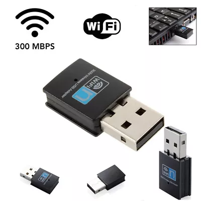 300M Mini Wireless USB Wifi Adapter LAN Network Adapter 802.11n/g/b For Win 7 • $7.27