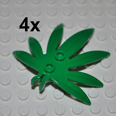 Lego Parts - 4x Green Plant Leaves/tree/bush Foliage/6x5 Sword/palm Leaves • $7.29