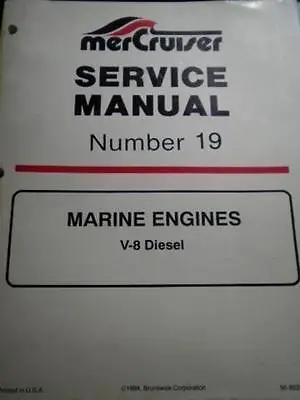 $33.19 • Buy OEM 94 Brunswick MerCruiser Marine Engines V-8 Diesel Service Manual # 19