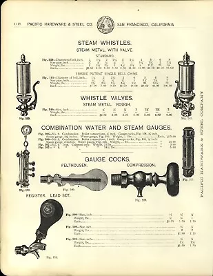 Ca1903 PAPER AD Frisbie Standard Brand Steam Whistle Gauge Metropolitan Injector • $19.99