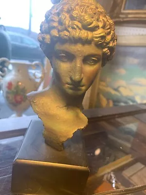 8  Bronze Bust Of Michelangelos Davidantique Vintage On Marble Base • $149