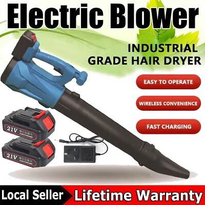 Cordless Leaf Blower Garden Vacuum Leaf Blower Shredder With 2 Battery & Charger • £28.29