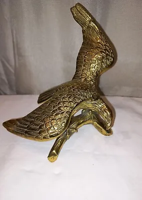 Superb Brass Eagle Statue Approx 10inch Wingspan Vgc Amercan Eagle  • £40