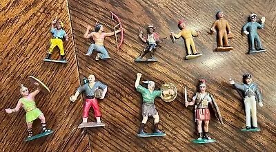 Louis Marx Vintage Hand Painted Figure Toys Roman Solder Pirates Cowboys Indians • $14.89