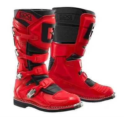 Gaerne Adult Gx1 Adult Mx Boots Solid Red Motocross Off-road Enduro Quad • £180