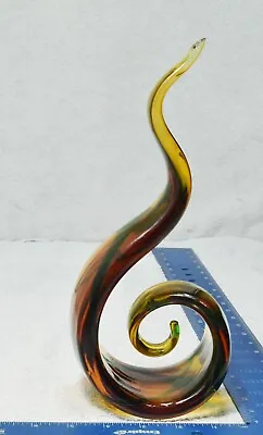 Murano Glass Sculpture MODERN 5  X 11  CHIPPED TOP • $59.99