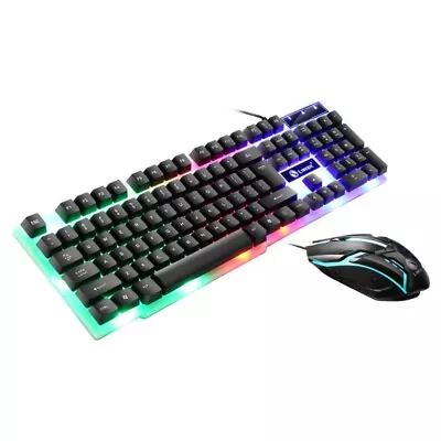 Light Keyboard Mouse Set Colorful Floating Keying Fashion Gaming Keyboard  Game • $37.24