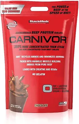 MUSCLEMEDS CARNIVOR (7 LB - 8 LB) Beef Protein Isolate Creatine Dark Matter Xpel • $99.95